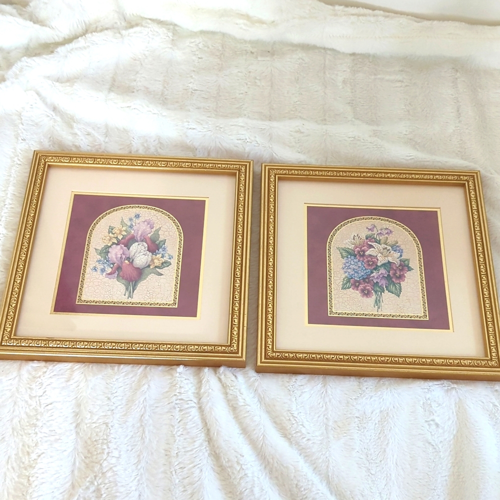 Kathy Seek Gold Frame Floral Prints